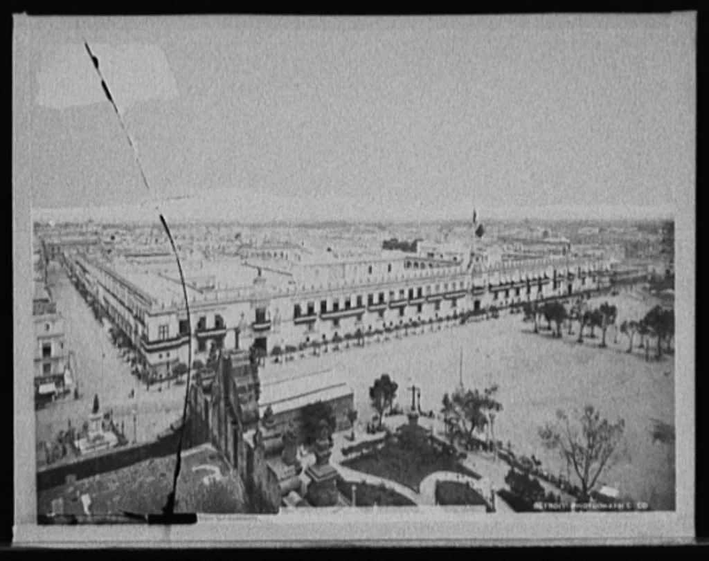 [Palace from the Cathedral, City of Mexico, Mex.], Mexico City, Mexico, 1880