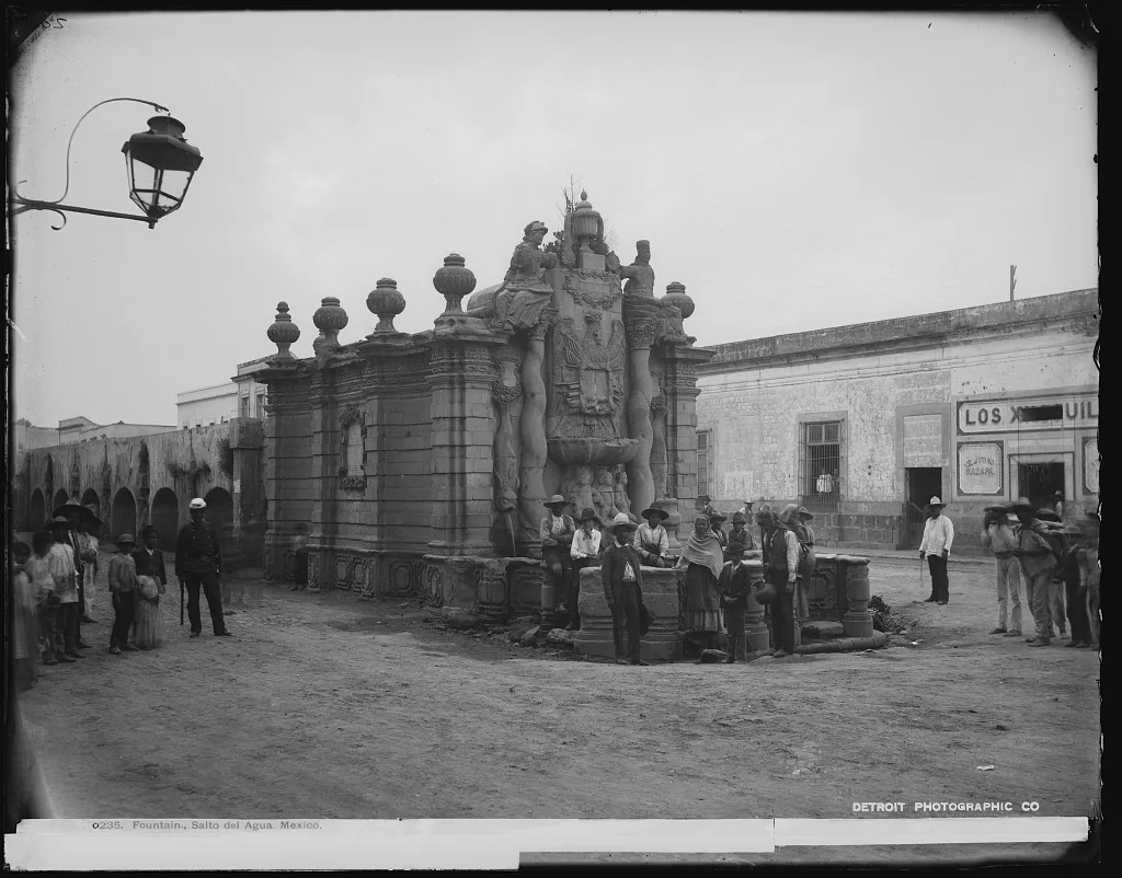 Fountain, Salto del Agua, Mexico, Mexico City, Mexico, 1880