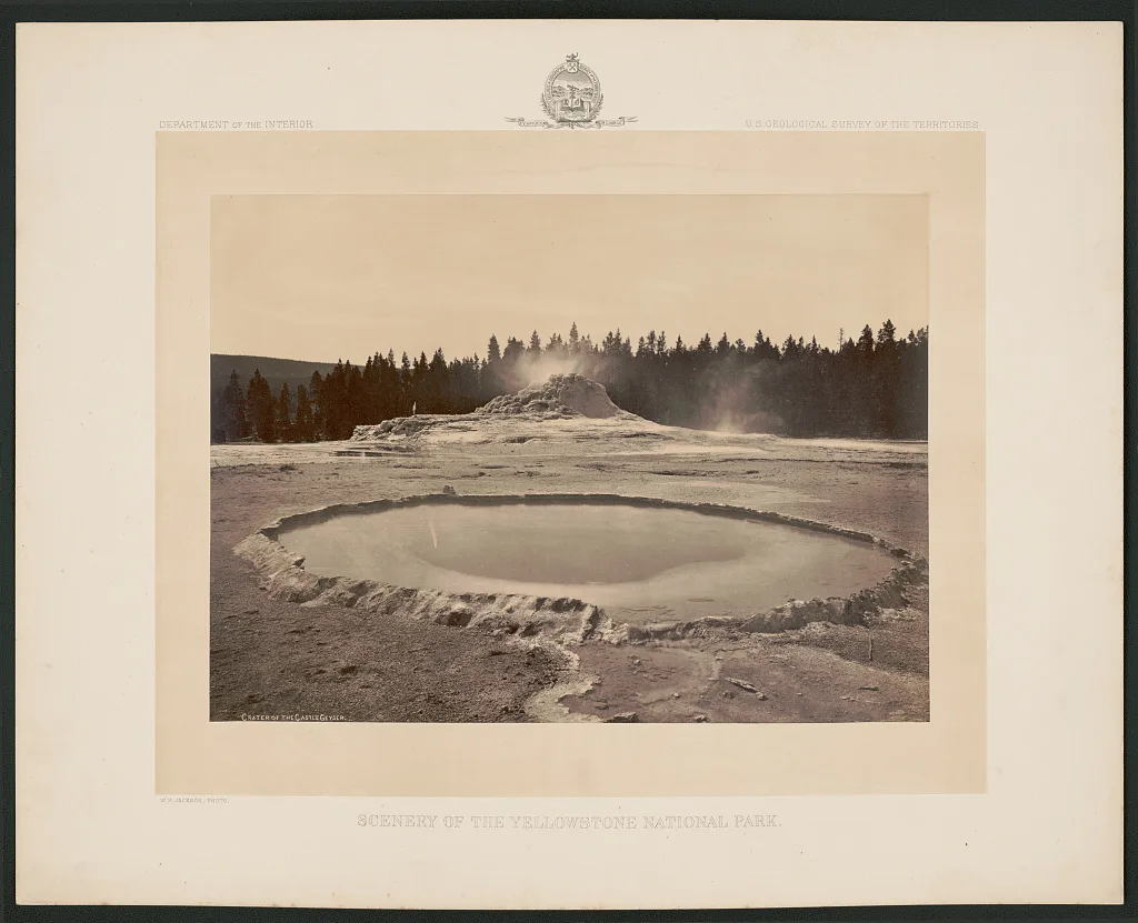Crater of the Castle Geyser, Yellowstone National Park, Wyoming, 1872