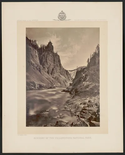 Grand Cañon of the Yellowstone, Yellowstone National Park, Wyoming, Yellowstone River, 1878
