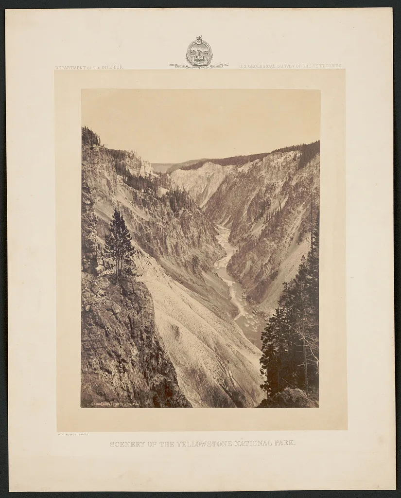Grand Cañon of the Yellowstone, Yellowstone National Park, Wyoming, Yellowstone River, 1878