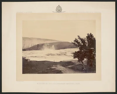 "Liberty Cap," Mammoth Hot Springs, Yellowstone National Park, Wyoming, Mammoth Hot Springs, 1872