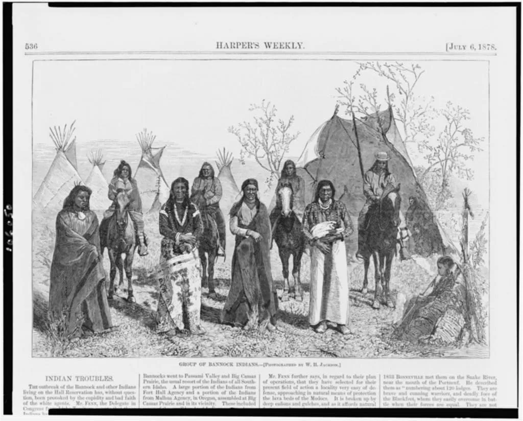 Group of Bannock Indians, Idaho, 1878