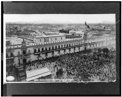 Mexico, the 5th of May in the Plaza de Armas, Mexico, Mexico City, 1884