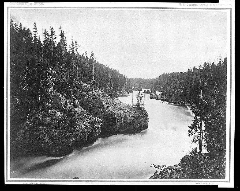 [Yellowstone River above the falls], 1871