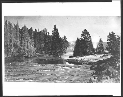 View in the Upper Fire Hole, from near the Grotto, Rocky Mountains, 1871
